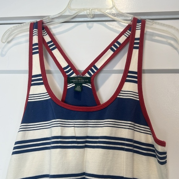 Lauren Ralph Lauren Navy and Red Striped Tank size large. - Picture 2 of 7
